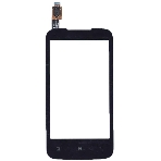 Сенсорное стекло (тачскрин) для Lenovo A376, черное, фото 1