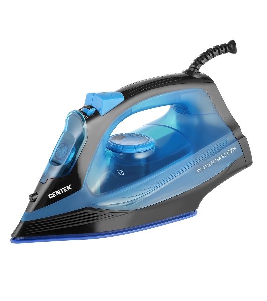 Утюг Centek CT-2351 синий, 2200 Вт, 35 г/мин, 130 г/мин, 300 мл