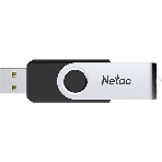 Флешка USB Netac U505 (NT03U505N-256G-32BK), 256Gb, USB 3.0, R/W 110/45, черный/серебристый, фото 1