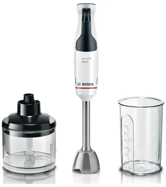 Блендер погружной Bosch MSM4W220 белый, 600 Вт, плавная регулировка, турбо