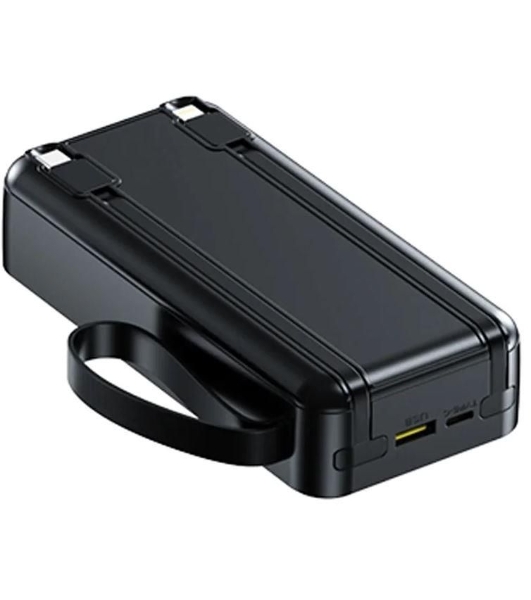 Портативный аккумулятор AKSBERRY (6900290870014) E201 Lines PD22.5W with cabels 20000 mAh черный