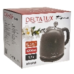 Чайник электрический Delta LUX DE-1018 (1,7 л. металл/пластик) серый, фото2