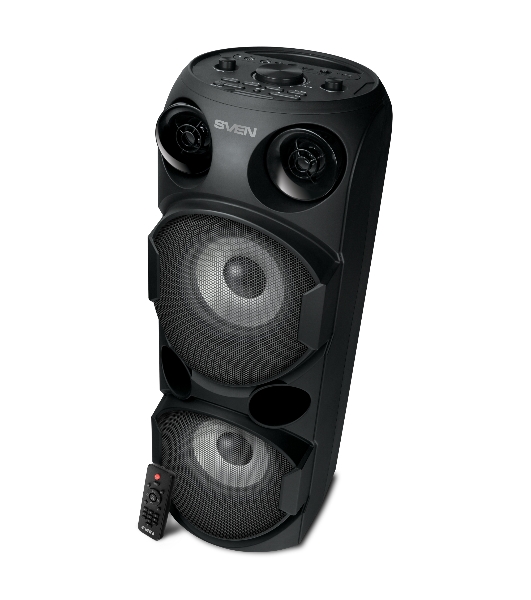 Колонка АС SVEN PS-750, черный (80 Вт, TWS, Bluetooth, FM, USB, microSD, LED-дисплей, 2х4400мА*ч)