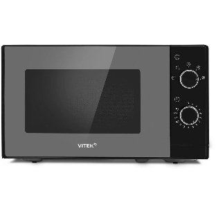 Микроволновая печь Vitek VT-MW2020 черный/хром, 20 л, 700 Вт, переключатели — поворотный механизм