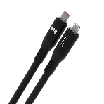Дата-кабель MORE CHOICE (4620202554567) K83ia USB 3.0A PD 27W для Lightning ng 8-pin Type-C - 1м, черный, фото 1