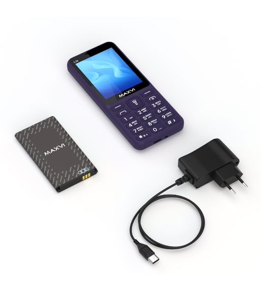 Мобильный телефон Maxvi C38 фиолетовый
