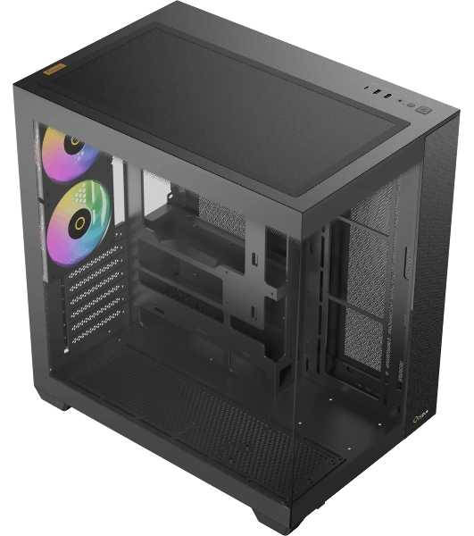 Корпус Ocypus Delta C74 ARGB Black, Midi-Tower, чёрный, 2 x 120 мм