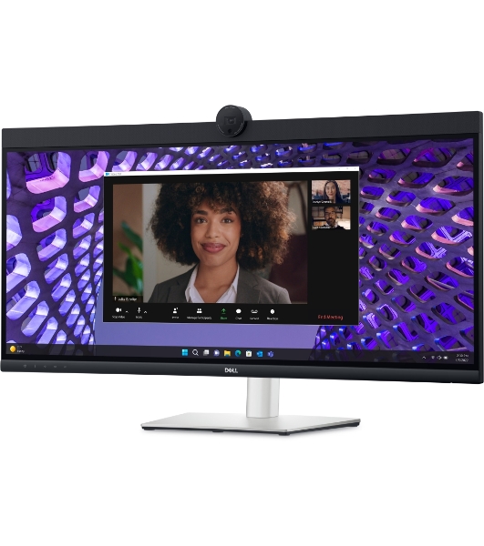 Монитор 34' Dell P3424WEB IPS 3440x1440, 60 Гц, 5 мс, 21:9, 300 кд/м2, 1xHDMI, 1хDP, 2хUSB-C, RJ-45, 1x3.5 мм, черный/серебристый