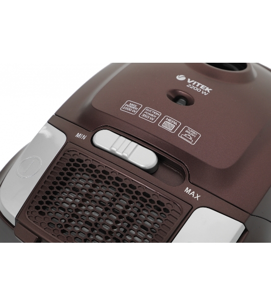 Пылесос Vitek VT-8138 коричневый/черный, 350/2200 Вт, уборка сухая, пылесборник мешок 2 л