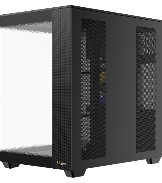 Корпус Ocypus Delta C74 ARGB Black, Midi-Tower, чёрный, 2 x 120 мм