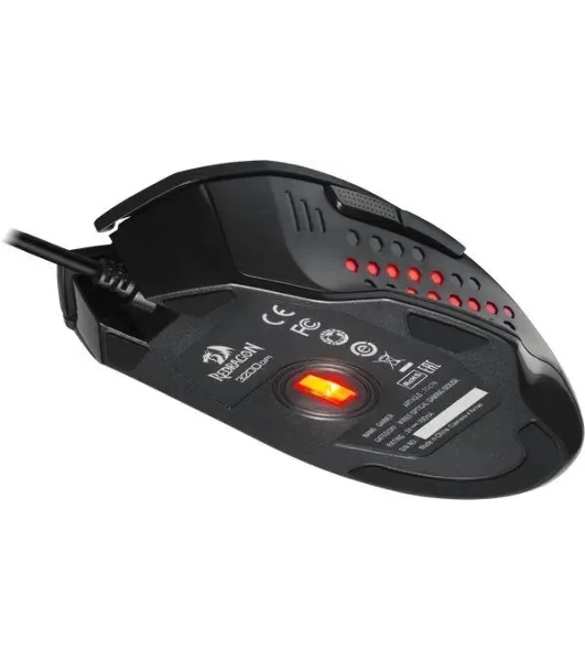 Мышь проводная Redragon Gainer черный, 3200 dpi, USB, кнопки - 6