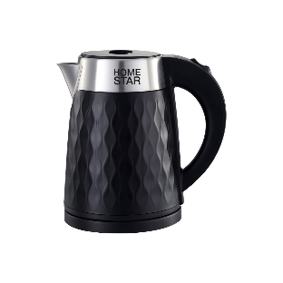 Чайник электрический Homestar HS-1021 1500 Вт, 1.7 л, нержавейка+пластик, черный, двойной корпус