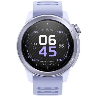 Умные часы Mibro GS Active2, 1.32' AMOLED, Bluetooth, NFC, WR50, фиолетовый