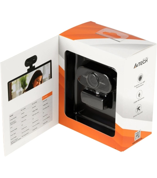 Веб-камера A4Tech PK-930HA 1920x1080, 30 кадр/с, USB Type-A, микрофон, автоматическая фокусировка, универсальное крепление