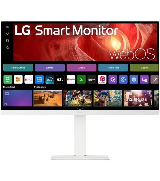 Монитор 31.5' LG 32U850SA-W IPS 3840x2160, 60 Гц, 5 мс, 16:9, 400 кд/м², 2xHDMI 2.0, USB-C (90 Вт), USB Hub (3x USB 3.0), 3.5 Jack, HDR10, динамики (2x5 Вт), веб-камера, Smart TV (webOS 24), Wi-Fi, Bluetooth, VESA 100x100, белый