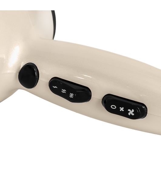 Фен SUPRA PHS-2205L (Мощность 2200Вт. 2 скорости воздушного потока. 3 режима нагрева. Функция 'Холодный обдув'. Функция ионизации воздуха. Насадки: концентратор\ диффузор.)