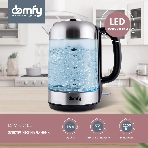 Чайник электрический Domfy DSM-EK401 1.8л. 2200Вт черный/прозрачный (корпус: стекло), фото12