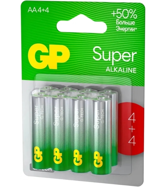 Батарея GP Super Alkaline G-Tech 15А AA (8шт)