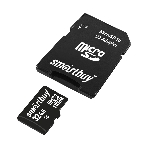 Флеш карта Micro SDHC 32Gb Smartbuy Class 10, адаптер в комплектеLE, фото2