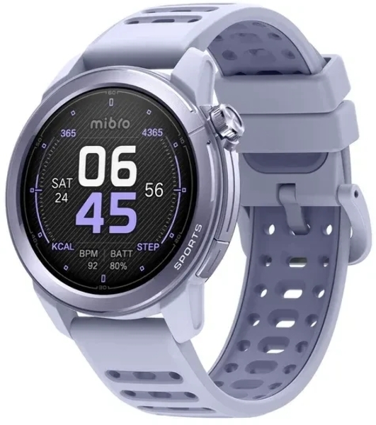 Умные часы Mibro GS Active2, 1.32' AMOLED, Bluetooth, NFC, WR50, фиолетовый