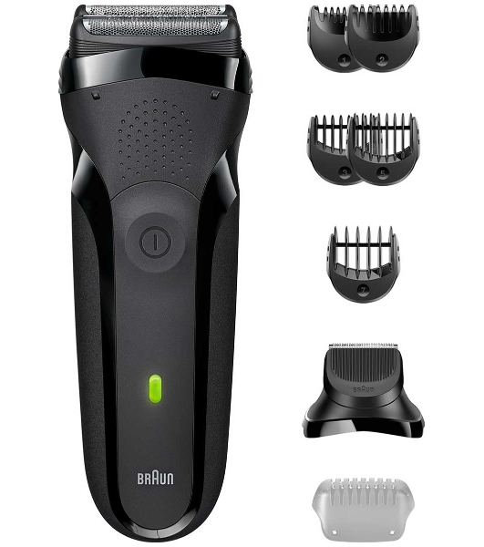 Электробритва Braun S3 300BT черная сухое бритье с триммером для бороды тип 5408