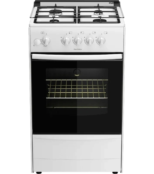 Плита газовая Darina 1B1 GM 441 008 W белый/черный, конфорок 4 шт, духовка 50 л, 50 см x 85 см x 51 см