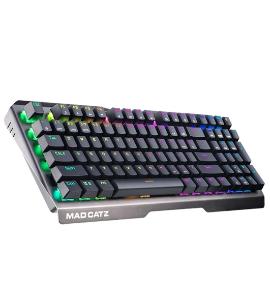 Клавиатура проводная игровая Mad Catz S.T.R.I.K.E. 13 US БЕЗ РУССКОЙ РАСКЛАДКИ черная (CHERRY MX RED Switch, 96 кл., RGB подсветка, USB)
