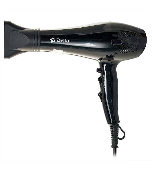 Фен Delta DL-0938 черный, 2000 Вт, ионизация