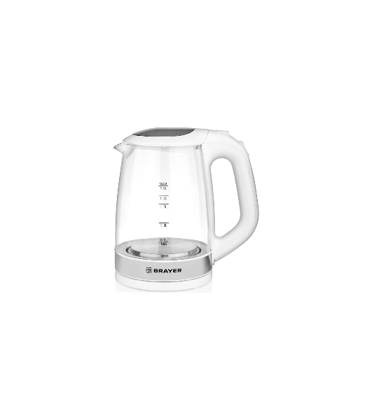 Электрочайник BRAYER BR1040WH белый, 2.0 л, 2200 Вт, скрытый нагревательный элемент