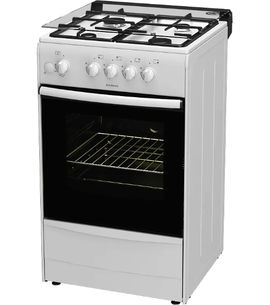 Плита газовая Darina 1B1 GM 441 008 W белый/черный, конфорок 4 шт, духовка 50 л, 50 см x 85 см x 51 см