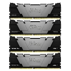 Оперативная память Kingston Fury Renegade, DDR4, 128GB (4x32GB), 3200MHz, CL16, DIMM, радиатор, черный, фото 1