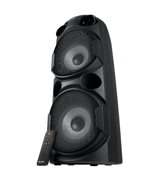 Колонка АС SVEN PS-750, черный (80 Вт, TWS, Bluetooth, FM, USB, microSD, LED-дисплей, 2х4400мА*ч)