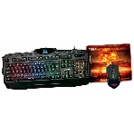 Комплект клавиатура+мышь Qumo Wartime проводной, USB, 3200 DPI, чёрный, фото 1