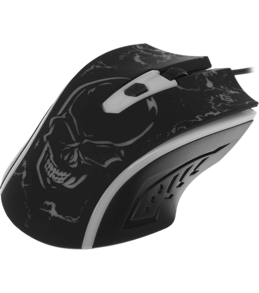 Мышь проводная Defender Overmatch GM-069 черный, 2400 dpi, USB, кнопки - 4