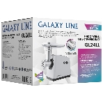 Мясорубка электрическая Galaxy GL 2411 белый, 1200 Вт, 1.3 кг/мин, реверс, защита от перегрузки, металлический лоток, насадки - 5, фото2