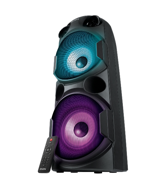 Колонка АС SVEN PS-750, черный (80 Вт, TWS, Bluetooth, FM, USB, microSD, LED-дисплей, 2х4400мА*ч)