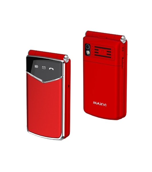 Мобильный телефон Maxvi E11 красный/серебристый