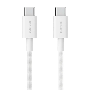 Кабель USB CukTech Type-C to Type-C braided cable 1.5m 3A 60W CTC315P белый
