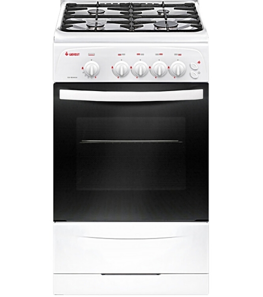 Плита газовая Gefest CG 50M04 K73 белый, конфорок 4 шт, духовка 42 л, 50 см x 85 см x 57 см