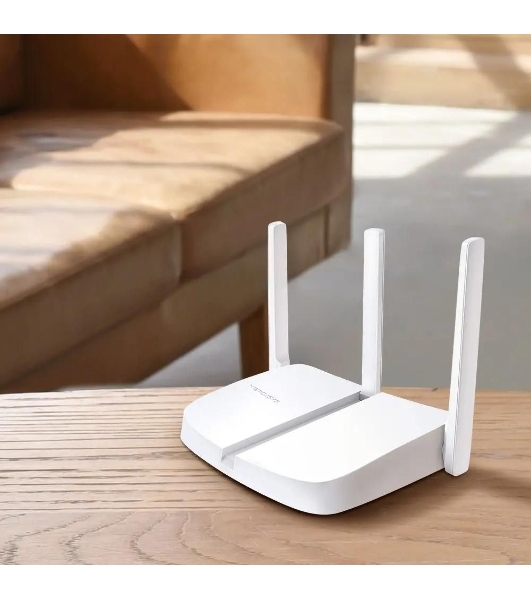 Роутер Mercusys MW306R 300 Mbps Multi-Mode Wireless N Router, 3 × Fixed External Antennas, 3× 10/100 LAN Port, 1× 10/100 WAN Port, 4 in 1- Access Point/Router/Range extender/WISP Mode, WPS/Reset Button, Parental Controls, Guest Network