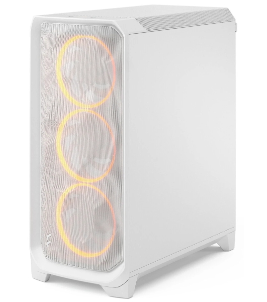Корпус Fractal Design Meshify 3 White RGB TG Clear Tint, Midi-Tower, белый, 3 x 140 мм