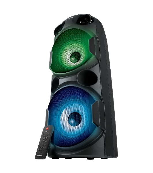 Колонка АС SVEN PS-750, черный (80 Вт, TWS, Bluetooth, FM, USB, microSD, LED-дисплей, 2х4400мА*ч)