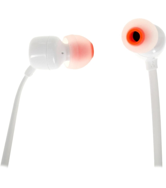 Проводные наушники JBL Tune 110 белый, внутриканальные, Jack 3.5 мм