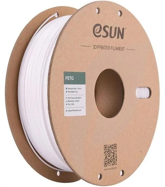 Пластик для принтера 3D Esun PETG175SW1 PETG d1.75мм 1кг 1цв. белый