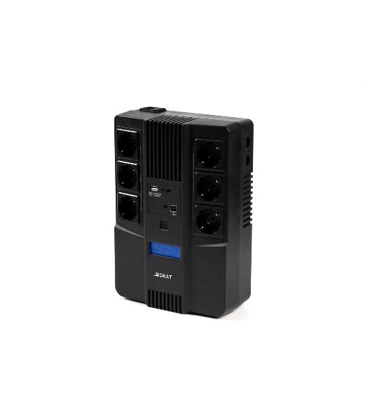 Источник бесперебойного питания Бастион SKAT-UPS 800-AID-IN-1x9 220В 480Вт дисплей 1АКБ 9А·ч внутр. меандр. (8935)