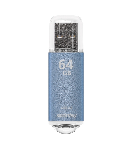 Флешка USB Smartbuy V-Cut Blue (SB64GbVC-B3), 64Gb, USB 3.0, R/W 75/30, голубой