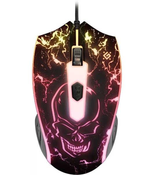 Мышь проводная Defender Overmatch GM-069 черный, 2400 dpi, USB, кнопки - 4
