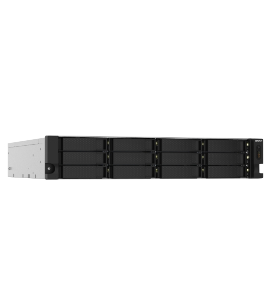 Сетевое хранилище без дисков SMB QNAP TS-1232PXU-RP-4G 12-Bay quad-core 64-bit AL324 1.7 GHz rackmount NAS with 250W redundant PSU, 4Gb DDR4 UDIMM RAM (max 1x16GB), SATA 6Gb/s, 2x 10GbE SFP+ LAN, 2x2.5 GbE LAN, 1x PCIe Gen2 x2 slot. W/o RAIL-B02