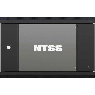 Шкаф коммутационный NTSS NTSS-W12U6045GS (NTSS-W12U6045GS-BL) настенный 12U 570x450 мм пер. дв. стекл 60 кг черный 350 мм 22.2 кг 220 град. 635 мм IP20 сталь