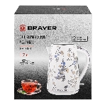 Электрочайник BRAYER BR1083 белый, 1.7 л, 2200 Вт, скрытый нагревательный элемент, фото2
